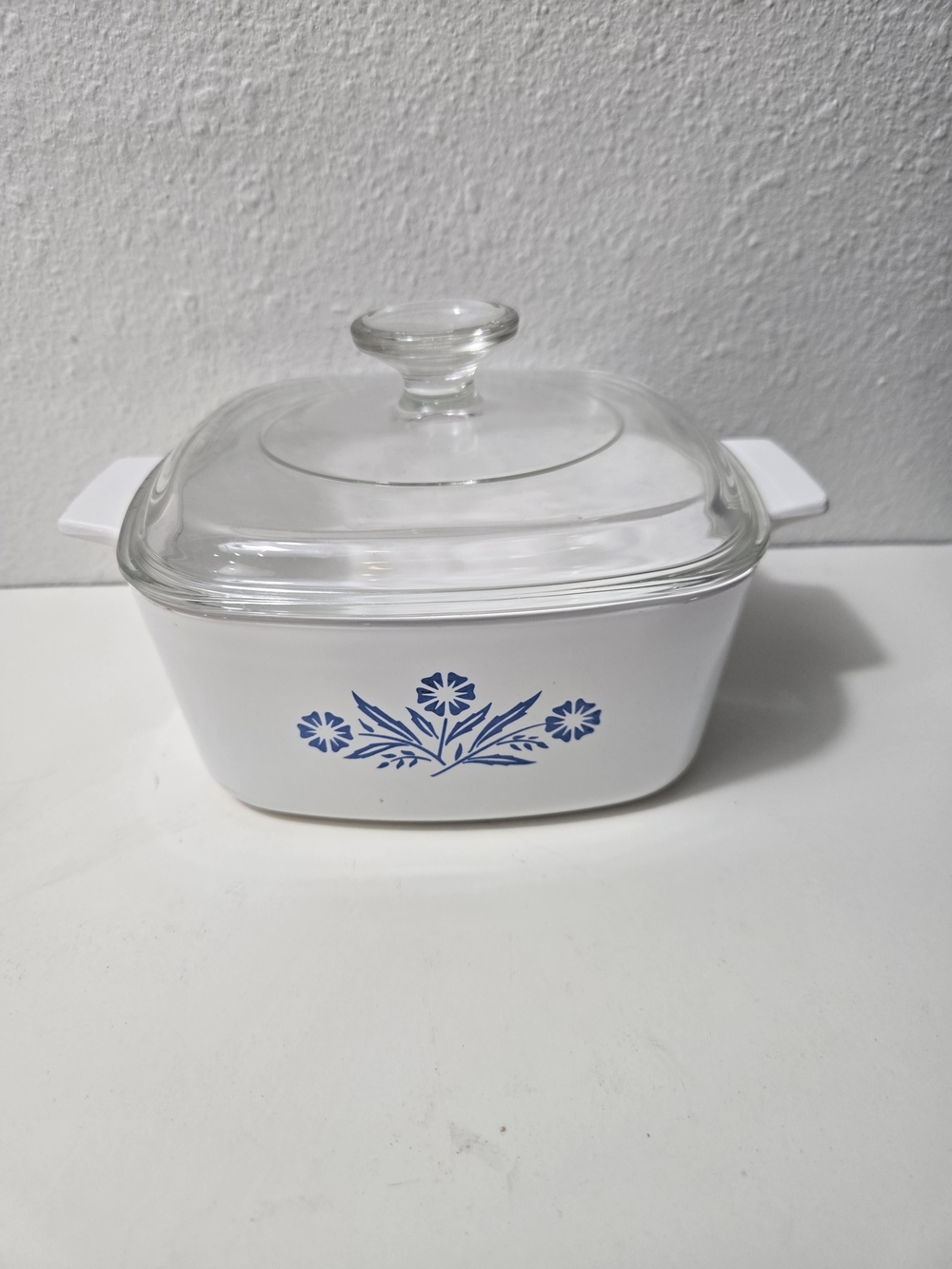 CorningWare Blue Floral Covered Casserole Dish - White with Blue